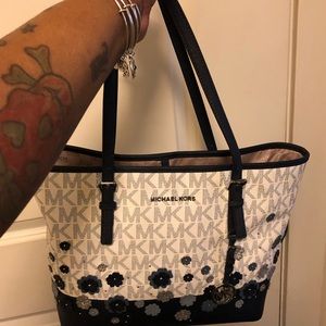 Michael Kors Jetset Tote with Floral Decals